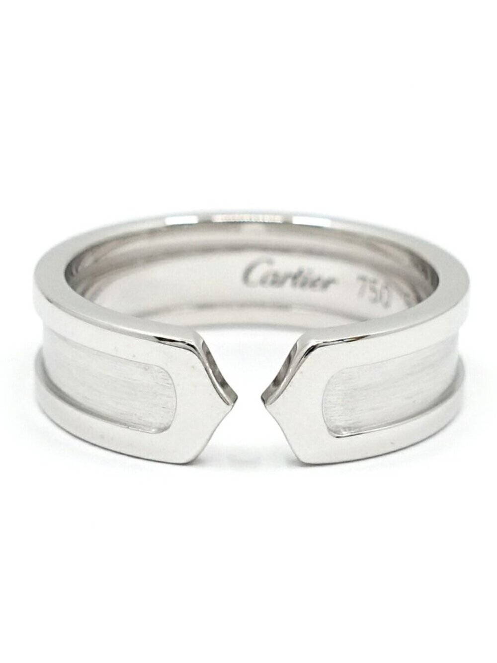 Cartier 18k White Gold C2 Ring 2C Bullion